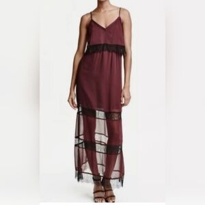 H&M Tiered Lace Maxi Dress